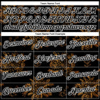 Custom Stitched Black White 3D Pattern Design Golden Subtle Floral Sports Pullover Sweatshirt Hoodie