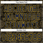 Custom Stitched Black Navy-Yellow 3D Pattern Design Golden Subtle Floral Sports Pullover Sweatshirt Hoodie
