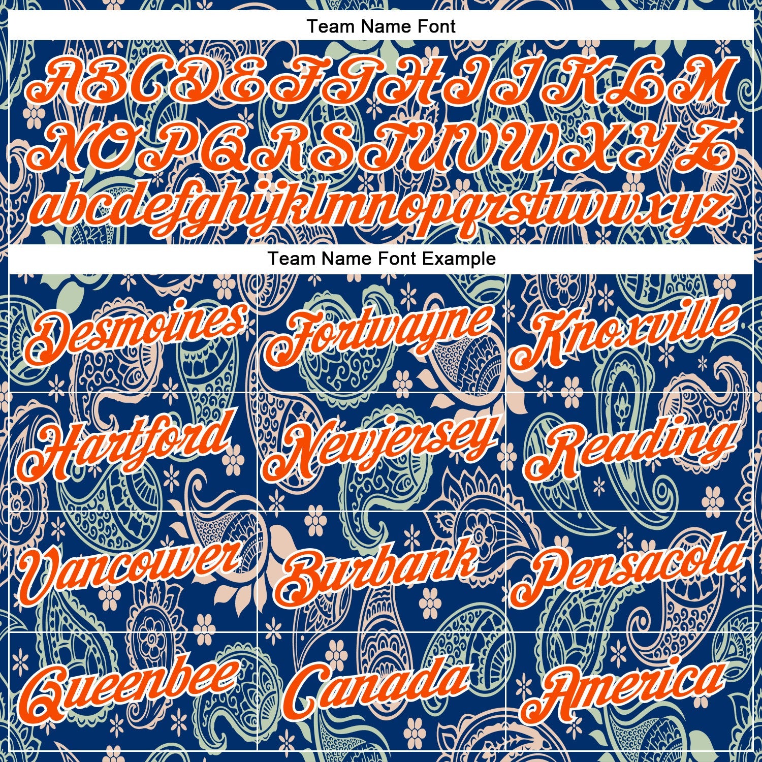 Custom Stitched US Navy Blue Orange-White 3D Pattern Design Ethnic Paisley Floral Bandana Sports Pullover Sweatshirt Hoodie