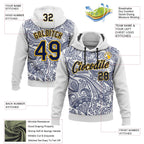 Custom Stitched White Navy-Gold 3D Pattern Design Ethnic Paisley Floral Bandana Sports Pullover Sweatshirt Hoodie