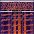 Custom Purple Orange-Bay Orange 3D Pattern Design Sunset Gradient Stripe Sportswear Performance T-Shirt