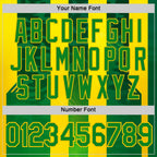 Custom Yellow Grass Green-Green 3D Pattern Design Brazil Stripe Sportswear Performance T-Shirt