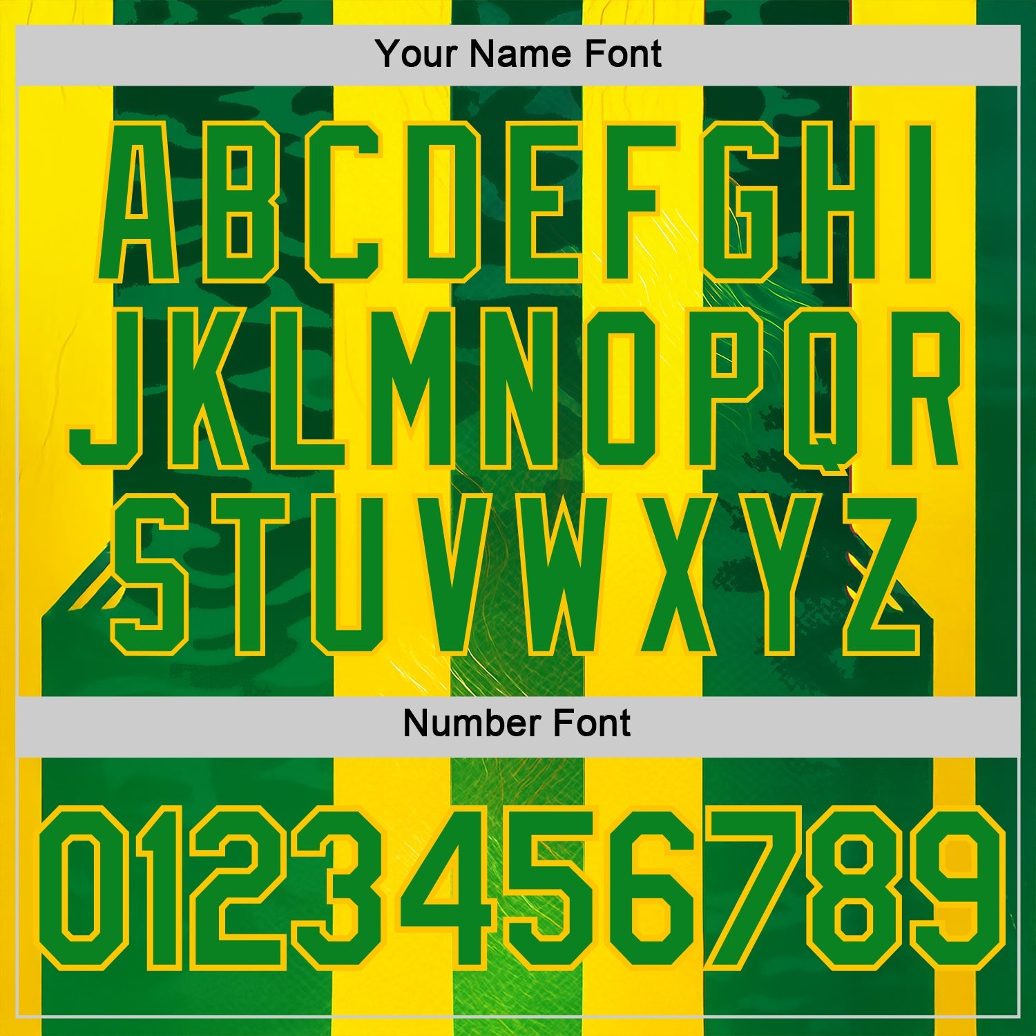 Custom Yellow Grass Green-Green 3D Pattern Design Brazil Stripe Sportswear Performance T-Shirt