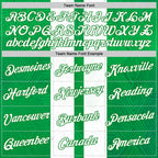 Custom White Green-Grass Green 3D Pattern Design Mexico Stripe Sportswear Performance T-Shirt