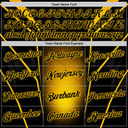 Custom Black Yellow 3D Pattern Design Germany Color Block Sportswear Performance T-Shirt