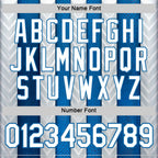 Custom White Blue 3D Pattern Design Argentina Stripe Sportswear Performance T-Shirt
