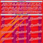 Custom Red Fire Red-White 3D Pattern Design Neon Stripe Sportswear Performance T-Shirt