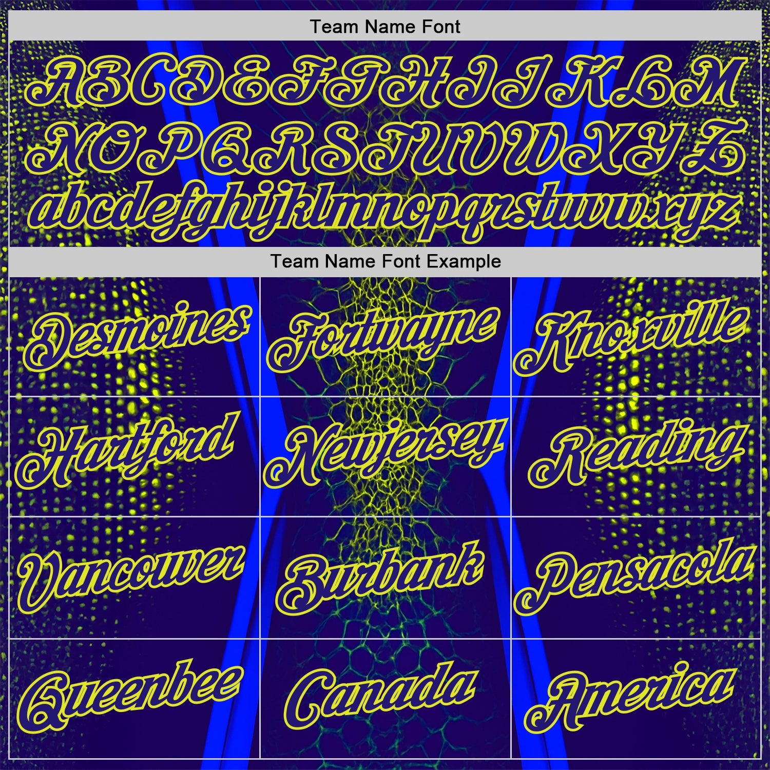 Custom Blue Dark Purple-Neon Yellow 3D Pattern Design Abstract Net Sportswear Performance T-Shirt
