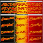 Custom Red Yellow-Black 3D Pattern Design Germany Stripe Sportswear Performance T-Shirt