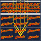 Custom Blue Red-Yellow 3D Pattern Design Milan Stripe Sportswear Performance T-Shirt
