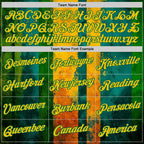 Custom Green Yellow-Kelly Green 3D Pattern Design Brazil Stripe Sportswear Performance T-Shirt