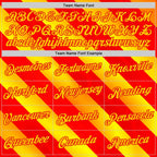 Custom Red Yellow-Fire Red 3D Pattern Design Spain Stripe Sportswear Performance T-Shirt