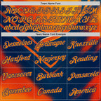 Custom Yellow Bay Orange Blue-Royal 3D Pattern Design Neon Arrow Sportswear Performance T-Shirt
