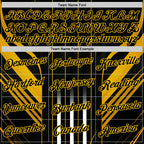 Custom Black Yellow 3D Pattern Design Germany Stripe Sportswear Performance T-Shirt