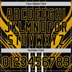 Custom Black Yellow 3D Pattern Design Germany Stripe Sportswear Performance T-Shirt