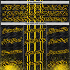 Custom Black Yellow 3D Pattern Design Germany Stripe Sportswear Performance T-Shirt