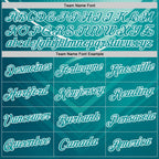 Custom Green Teal-White 3D Pattern Design Arrow Sportswear Performance T-Shirt