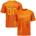 Custom Orange Yellow 3D Pattern Design Gradient Sportswear Performance T-Shirt