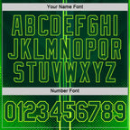 Custom Green Neon Green 3D Pattern Design Gradient Stripe Sportswear Performance T-Shirt