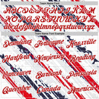 Custom Stitched White Red-Navy 3D Pattern Design American Inspired Graffiti Splash Sportswear Pullover Sweatshirt Hoodie