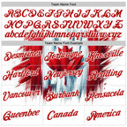 Custom Stitched White Red 3D Pattern Design Canada Maple Sportswear Pullover Sweatshirt Hoodie