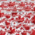 Custom Stitched White Red 3D Pattern Design Canada Maple Sportswear Pullover Sweatshirt Hoodie