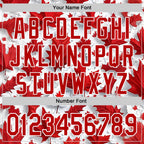 Custom Stitched White Red 3D Pattern Design Canada Maple Sportswear Pullover Sweatshirt Hoodie
