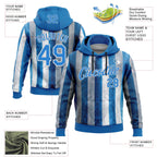 Custom Stitched Blue Powder Blue-White 3D Pattern Design Argentine Inspired Sun And Moon Sportswear Pullover Sweatshirt Hoodie