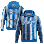 Custom Stitched Blue Powder Blue-White 3D Pattern Design Argentine Inspired Sun And Moon Sportswear Pullover Sweatshirt Hoodie