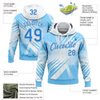 Custom Stitched White Powder Blue-Blue 3D Pattern Design Argentine Inspired Geometric Shape Sportswear Pullover Sweatshirt Hoodie