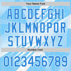 Custom Stitched White Powder Blue-Blue 3D Pattern Design Argentine Inspired Geometric Shape Sportswear Pullover Sweatshirt Hoodie