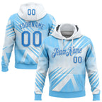 Custom Stitched White Powder Blue-Blue 3D Pattern Design Argentine Inspired Geometric Shape Sportswear Pullover Sweatshirt Hoodie