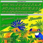 Custom Stitched Green Neon Green Yellow-Royal 3D Pattern Design Brazil Inspired Tropical Plants Sportswear Pullover Sweatshirt Hoodie