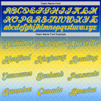 Custom Stitched Blue Yellow-Powder Blue 3D Pattern Design Argentine Inspired Gradient Sportswear Pullover Sweatshirt Hoodie