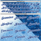Custom Stitched Blue Royal-White 3D Pattern Design Argentine Inspired Geometric Floral Watercolor Sportswear Pullover Sweatshirt Hoodie