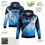 Custom Stitched Blue Powder Blue-White 3D Pattern Design Argentine Inspired Geometric Tribal Watercolor Sportswear Pullover Sweatshirt Hoodie