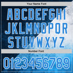 Custom Stitched Blue Powder Blue-White 3D Pattern Design Argentine Inspired Geometric Tribal Watercolor Sportswear Pullover Sweatshirt Hoodie