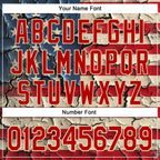 Custom Stitched Red City Cream 3D American Flag Retro Distressed Grunge Sports Pullover Sweatshirt Hoodie