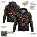 Custom Stitched Black Vintage USA Flag-Red 3D American Flag Retro Distressed Grunge Sports Pullover Sweatshirt Hoodie