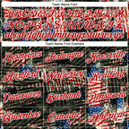 Custom Stitched Black Royal Red-White 3D American Flag Retro Distressed Grunge Sports Pullover Sweatshirt Hoodie