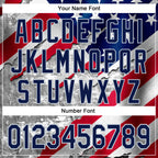 Custom Stitched Gray Navy Red-Silver 3D American Flag Retro Distressed Grunge Sports Pullover Sweatshirt Hoodie