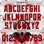 Custom White Red-Black 3D Halloween Creepy Blood Horror Authentic Baseball Jersey