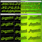 Custom Black Neon Green 3D Halloween Spooky Pumpkin Authentic Baseball Jersey