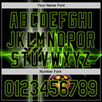 Custom Black Neon Green 3D Halloween Spooky Pumpkin Scratch Authentic Baseball Jersey