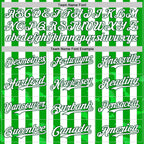 Custom White Green 3D Halloween Spooky Bat Stripe Authentic Baseball Jersey