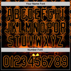 Custom Black Bay Orange 3D Halloween Spooky Pumpkin Stripe Authentic Baseball Jersey