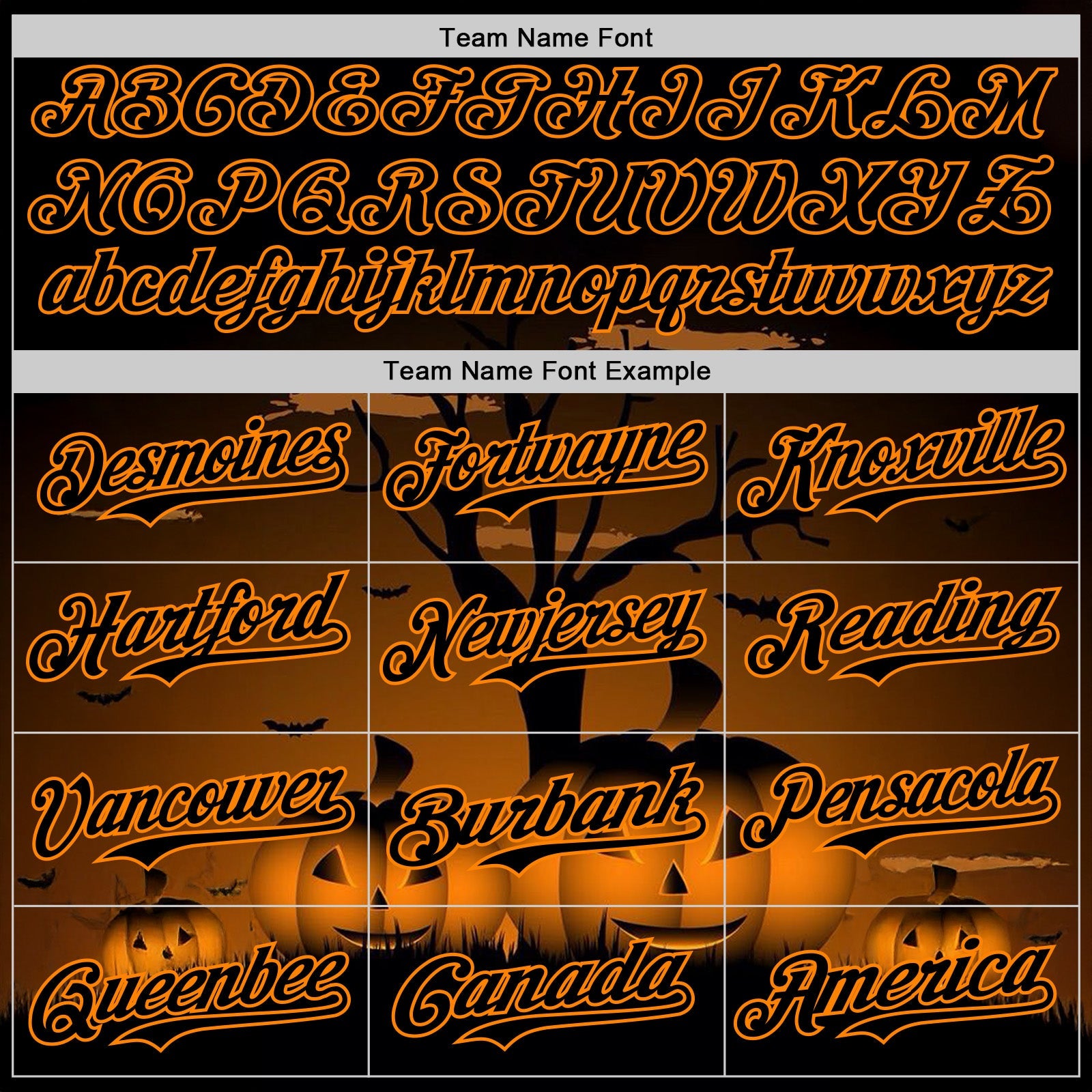 Custom Black Bay Orange 3D Halloween Spooky Pumpkin Authentic Baseball Jersey