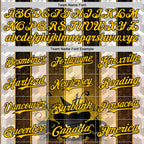 Custom Black Yellow-White 3D Halloween Spooky Pumpkin Stripe Authentic Baseball Jersey