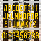 Custom Black Yellow-White 3D Halloween Spooky Pumpkin Stripe Authentic Baseball Jersey