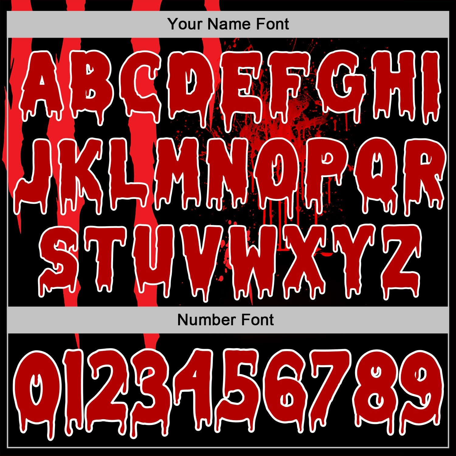 Custom Black Red-White 3D Halloween Creepy Blood Horror Sports Pullover Sweatshirt Hoodie